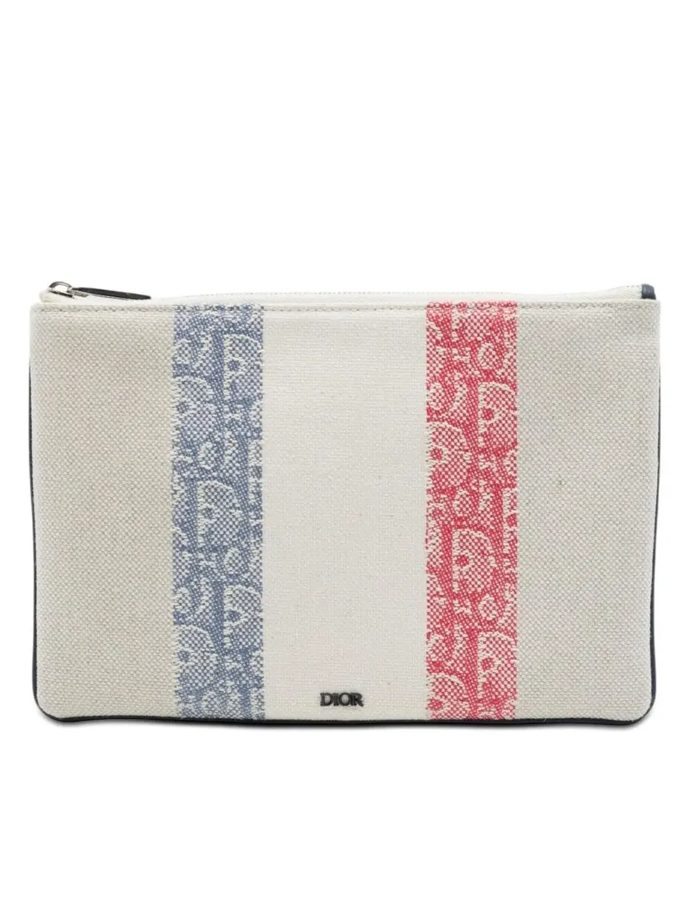 Dior Tricolor Oblique Canvas Stripe Zip #284162D46B